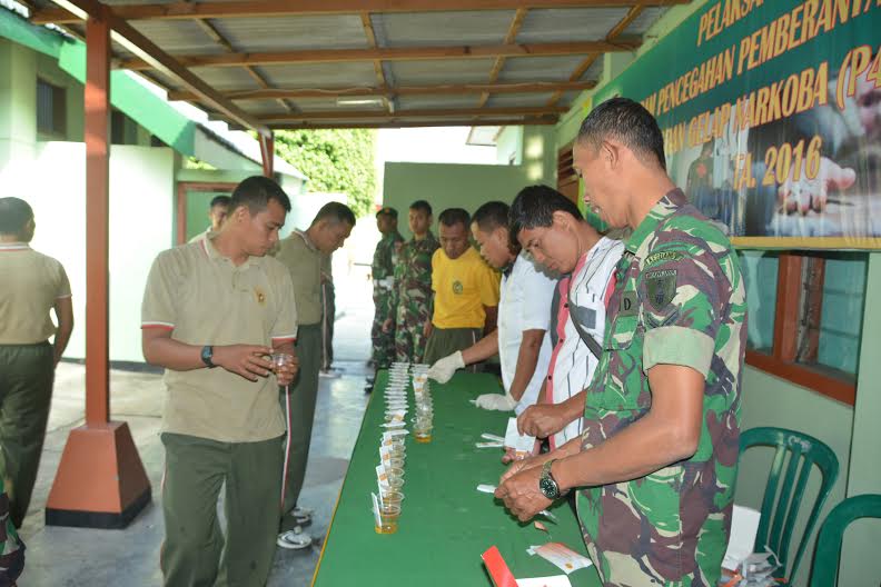 Perangi Narkotika,Korem 081/Dhirotsaha Jaya Gelar Tes Urine