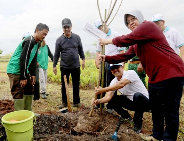 PLN Jatim Tanam 7.100 Pohon Di Taman Harmoni Surabaya