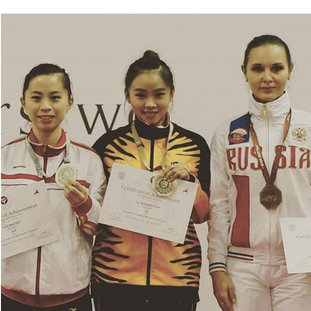 Cindy Raih Dua Medali di Ajang Wushu Internasional