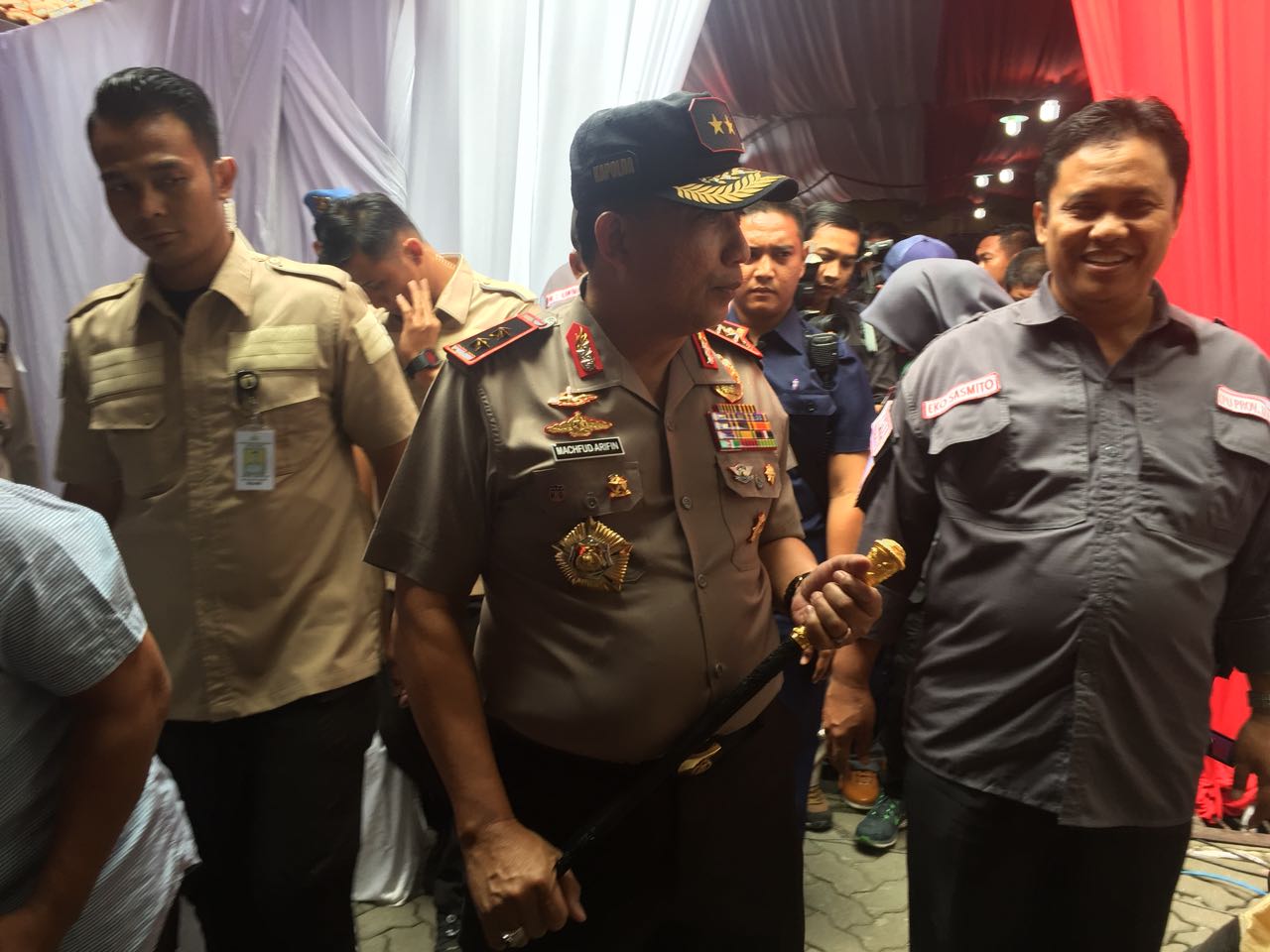 Kapolda Sidak Pengamanan KPU Jatim