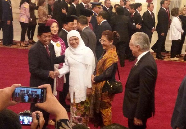 Ini Pesan Khofifah Untuk Idrus Marham Sebagai Mensos Baru