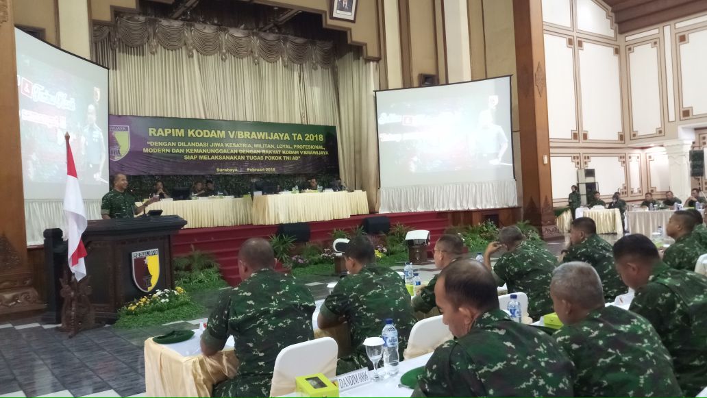 Kodam Brawijaya Bahas Program Kerja Tahun 2018