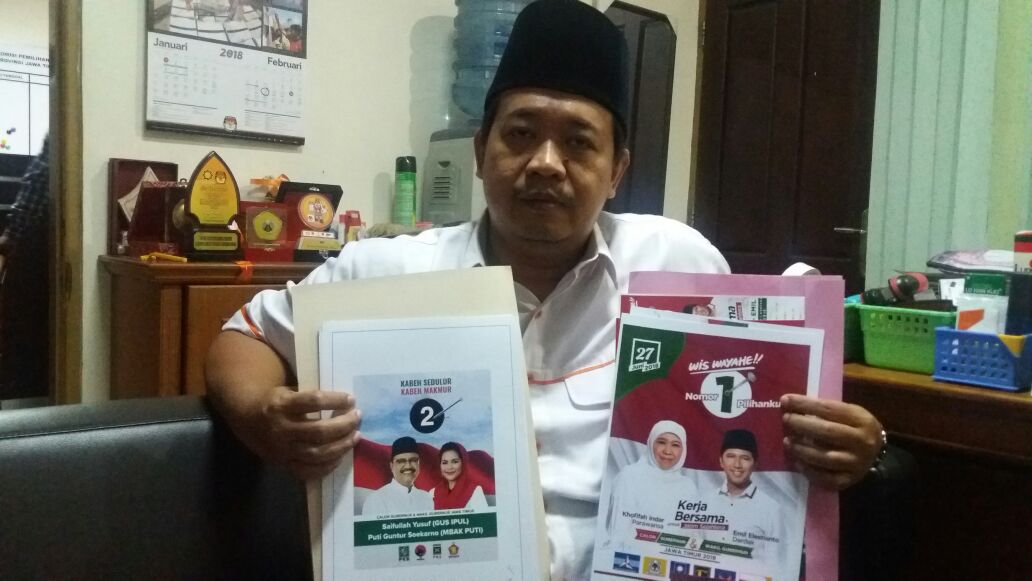 KPU Resmi Tetapkan APK Dan BK Cagub - Cawagub Jatim 2018