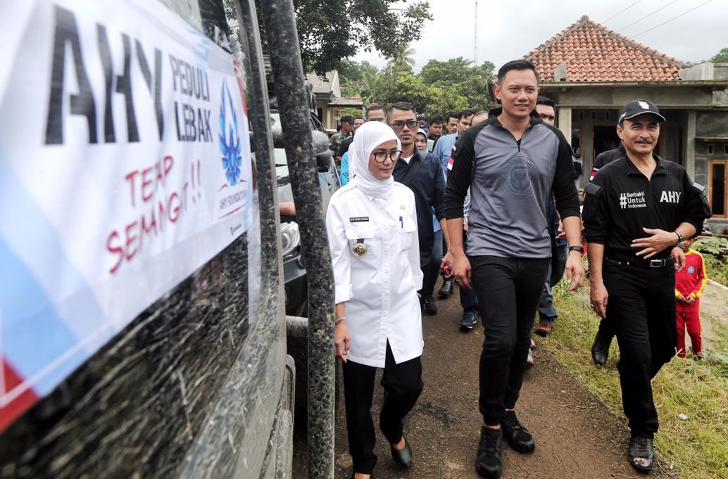 AHY Kunjungi Korban Gempa Lebak