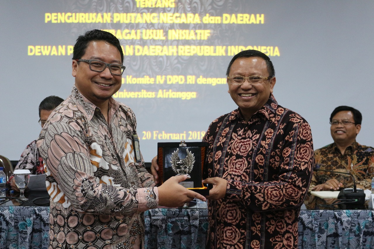 Bahas Piutang Negara dan Daerah, DPD-RI Libatkan Ahli UNAIR