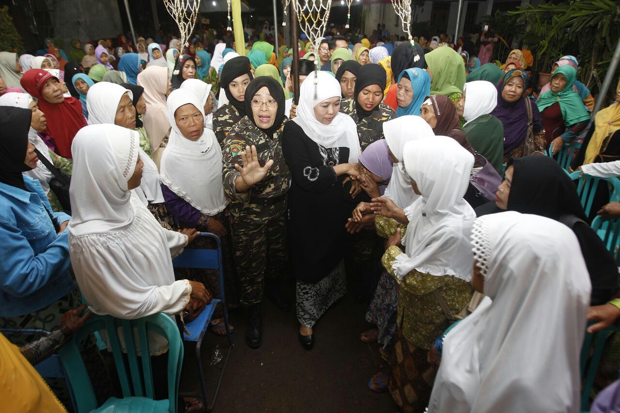 Puluhan Ribu Nahdliyin Tulungagung Sambut Khofifah