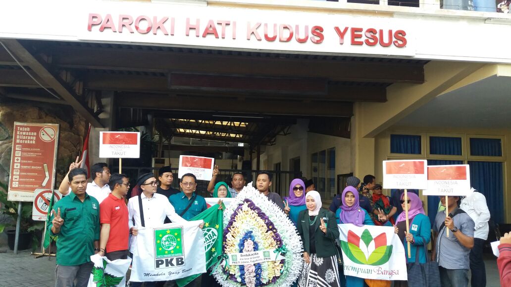 Teror Gereja di Sleman, Kader PKB Jatim Gelar Aksi Damai
