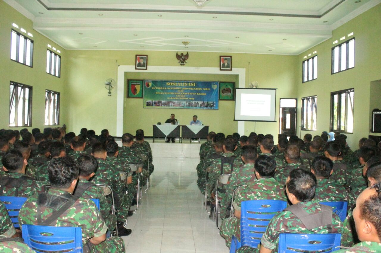 Kodim 0809/kediri Sosialisasi Imunisasi Difteri Bersama Dinas Kesehatan