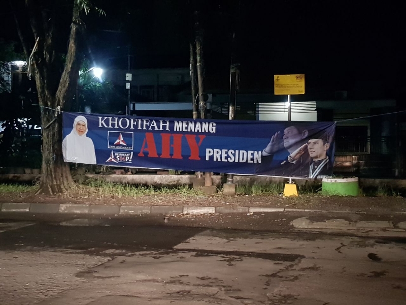 Partai Demokrat Jatim Tidak Pasang Spanduk Khofifah Menang AHY Presiden
