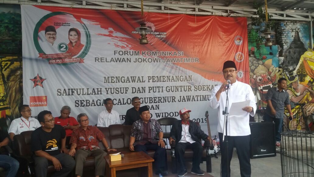 Forkom Jokowi Jatim Bergerak Menangkan Gus Ipul-Puti