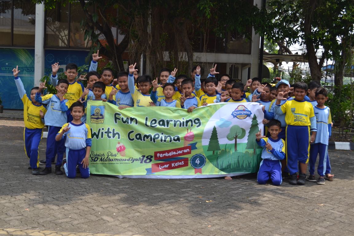 Siswa SDM 18 Surabaya PLK di Pabrik Es Krim Campina
