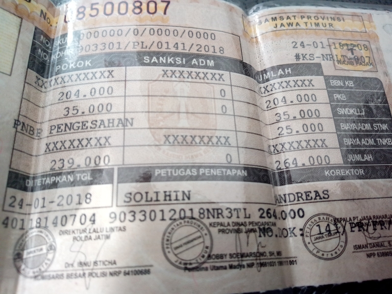 Biaya Pengesahan STNK Ternyata Sudah Dihapus