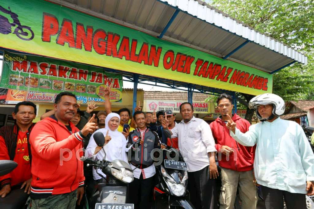 Makan Bareng Opang dan Sopir di Terminal Ngawi, Khofifah Janji Tata Transportasi Publik Lebih Baik