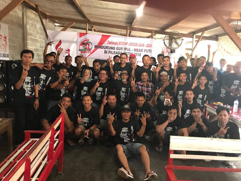 Seknas Jokowi Deklarasi Dukungan Gus Ipul-Puti Di Tulungagung