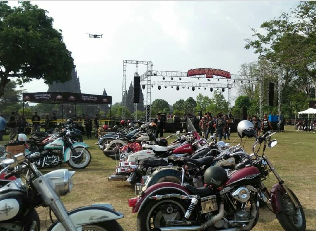 Ribuan Penggemar Harley Davidson Ramaikan Indonesian Heritage Motorcycle di Prambanan