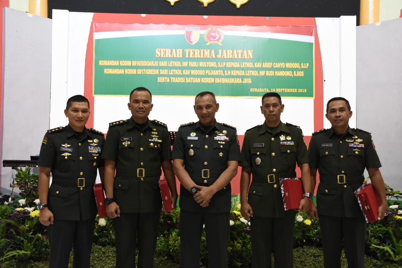 Dandim Gresik Dan Sidoarjo Dijabat Perwira Baru
