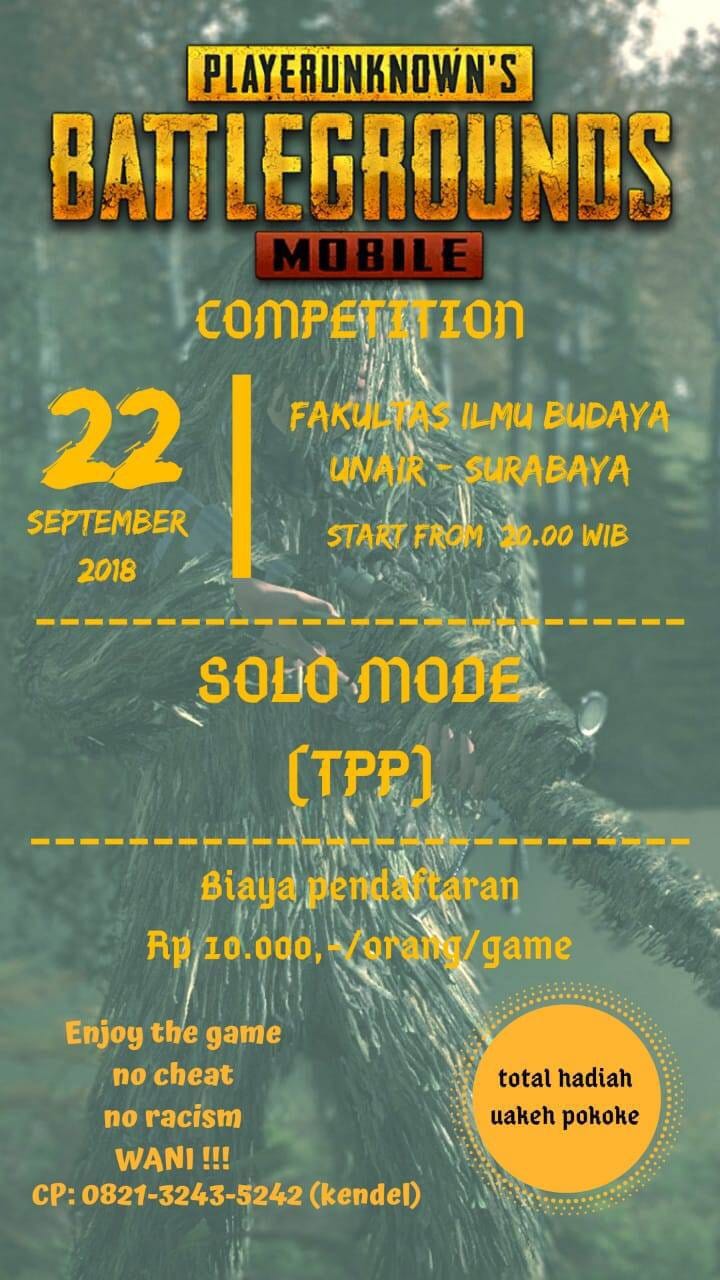 Gamers PUBG FIB Unair Gelar Kompetisi Player Unknow Batelgrounds Mobile