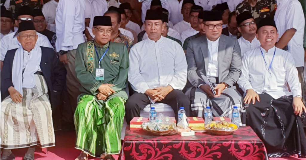 KH Maruf Amin Hadiri Upacara Hari Santri di Tasikmalaya