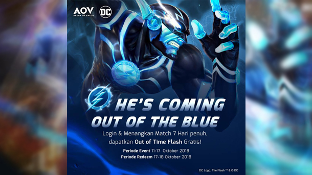 AOV Indonesia Bagikan Skin Out of Time The Flash Gratis