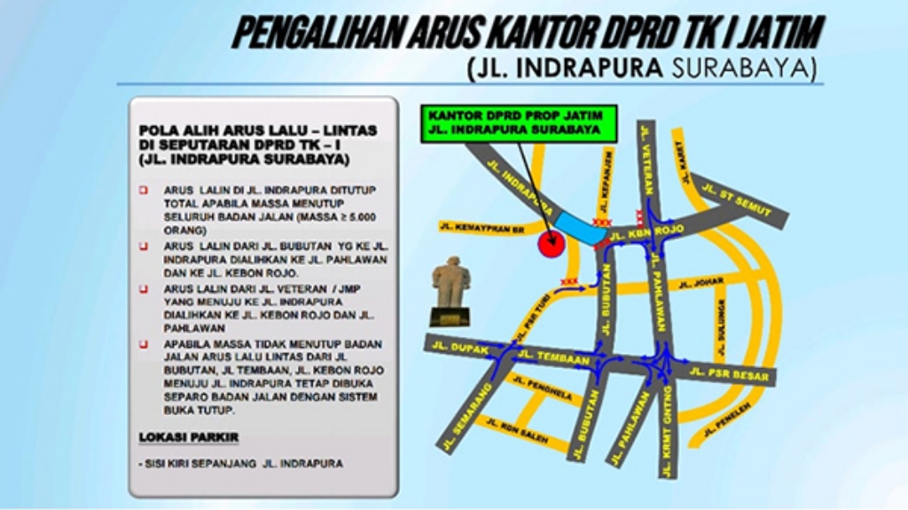 Perayaan May Day 2019, Ini Rekayasa Lalu Lintas Tengah Kota Surabaya