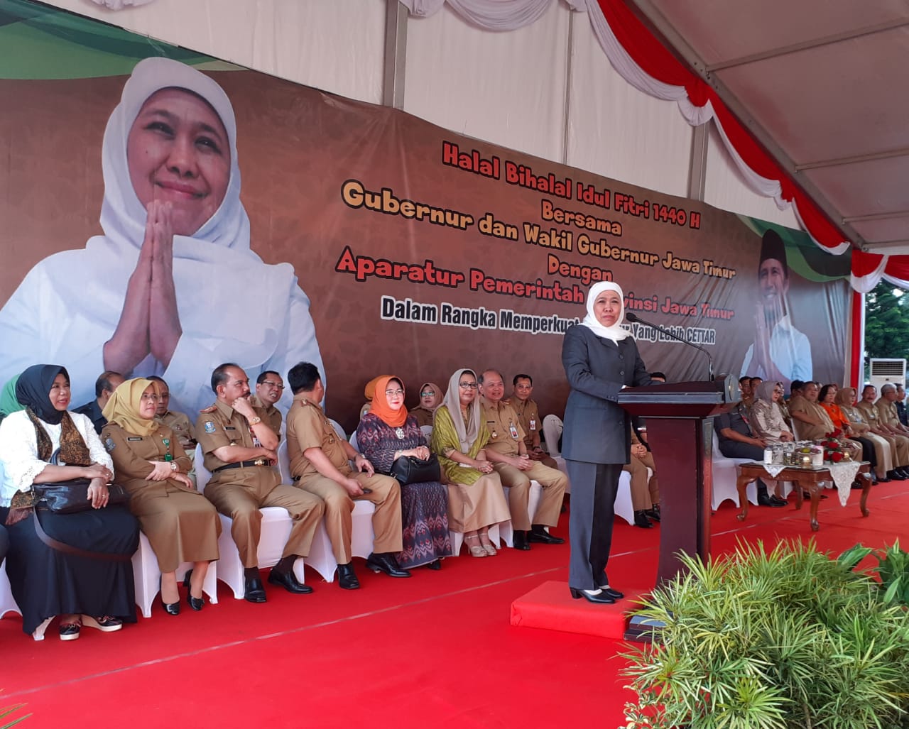 Gubernur Khofifah Bangga ASN Pemprov Jatim Tidak Ada Yang Bolos