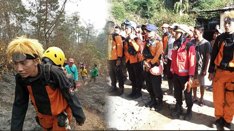 Naruto Jadi Relawan Pemadam Kebakaran Hutan