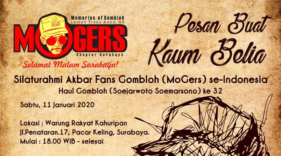 Komunitas Memories of Gombloh Chapter Surabaya Gelar Silaturahmi Akbar