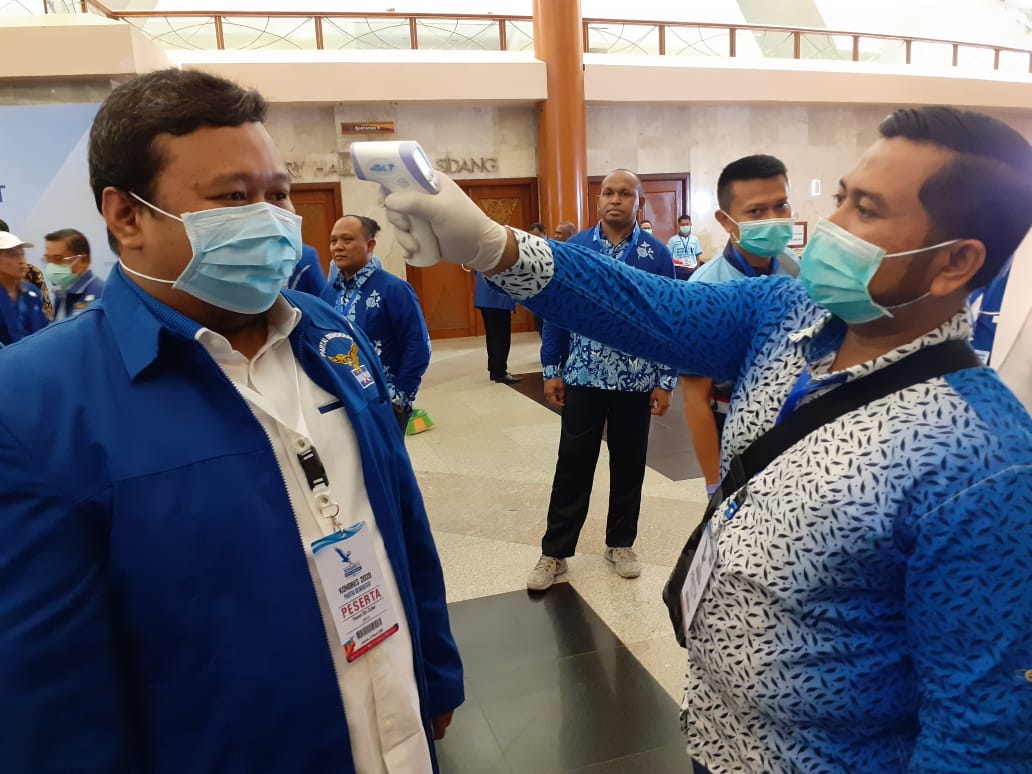 Peserta Kongres V Partai Demokrat Diperiksa Ketat Cegah Corona