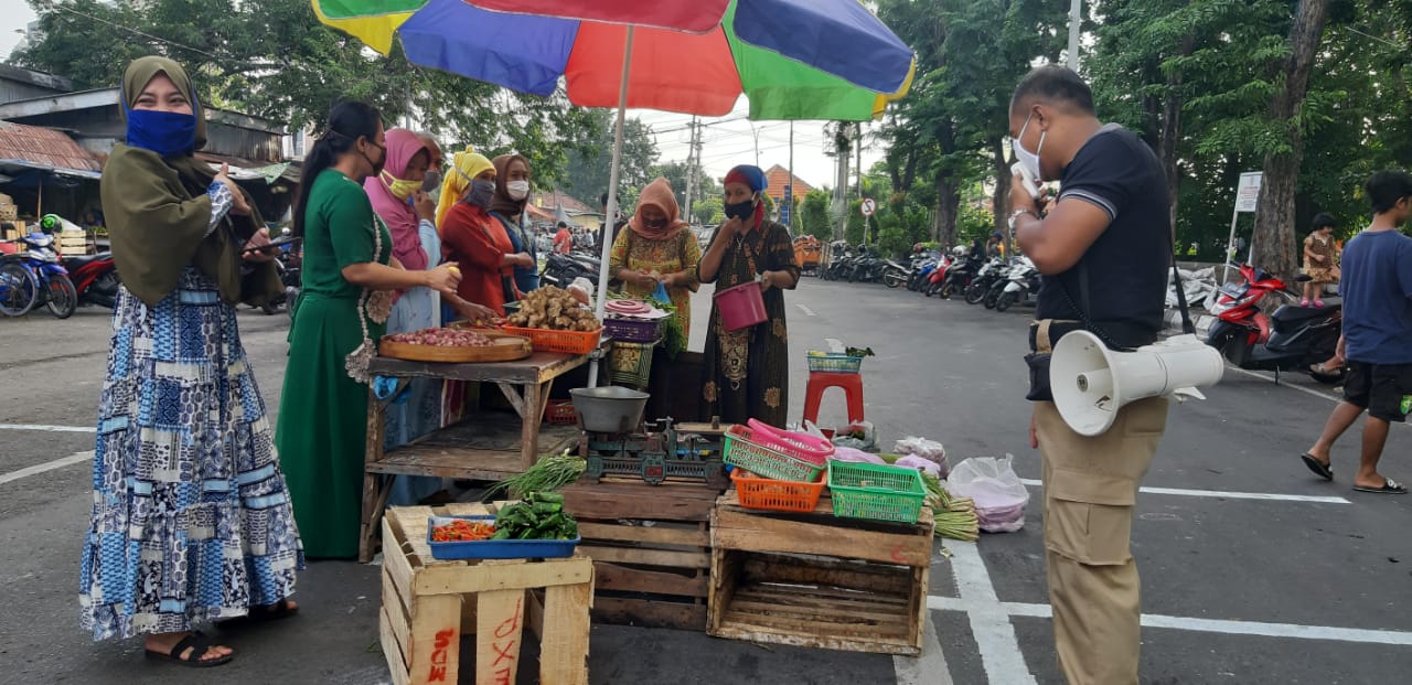 Pasar Pegirikan Terapkan Phisical Distancing