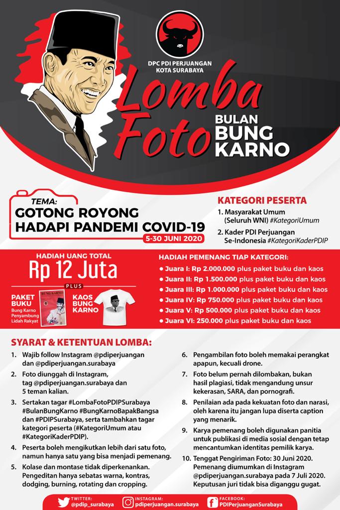 Rayakan Bulan Bung Karno, PDIP Surabaya Adakan Lomba Parikan Dan Foto