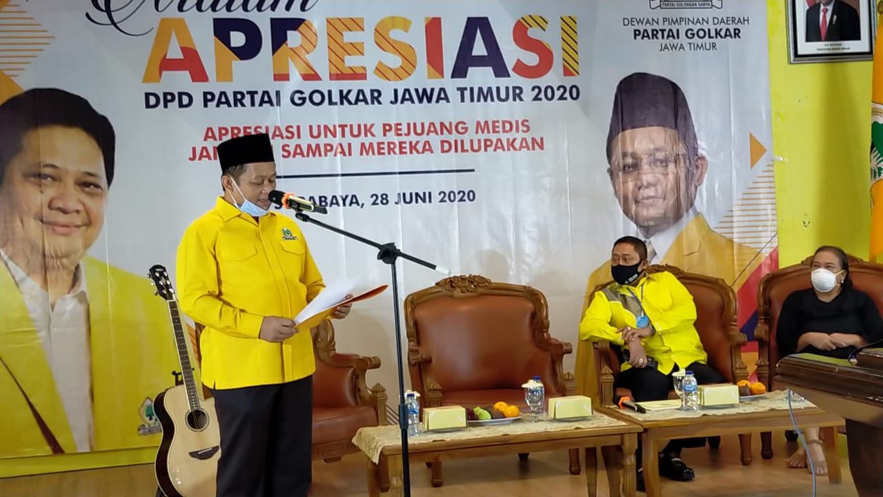 Lomba Baca Puisi, Golkar Jatim Apresiasi Perjuangan Tenaga Medis