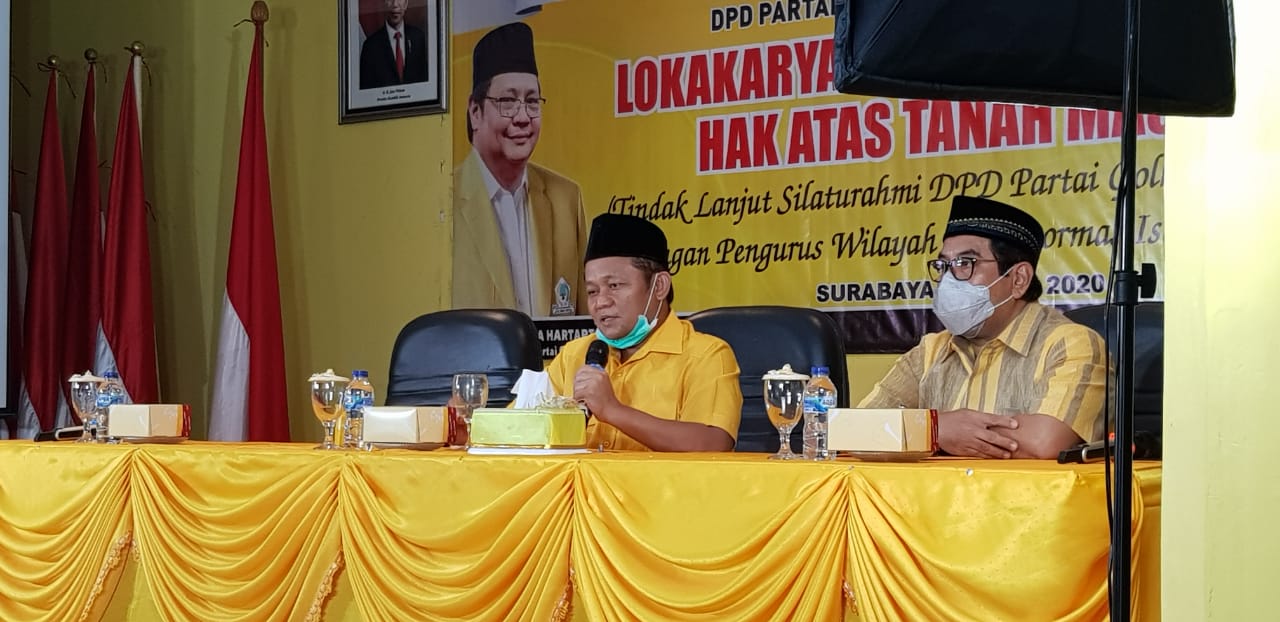 Sertifikasi Tanah Wakaf Sulit Golkar Jatim Siap Dampingi