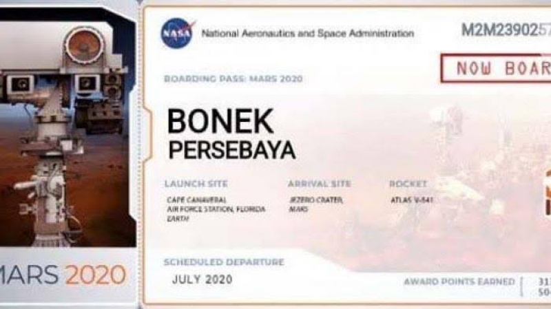 Bonek Meluncur ke Mars