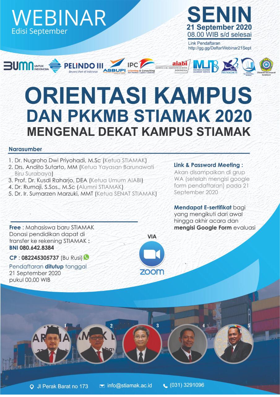 STIAMAK Sukses Gelar PKKMB Secara Virtual