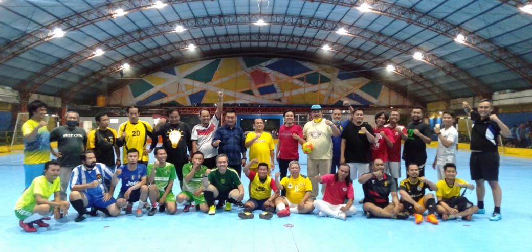 Gelorakan Spirit Sumpah Pemuda, Partai Golkar Latih Tanding Futsal Dengan Wartawan