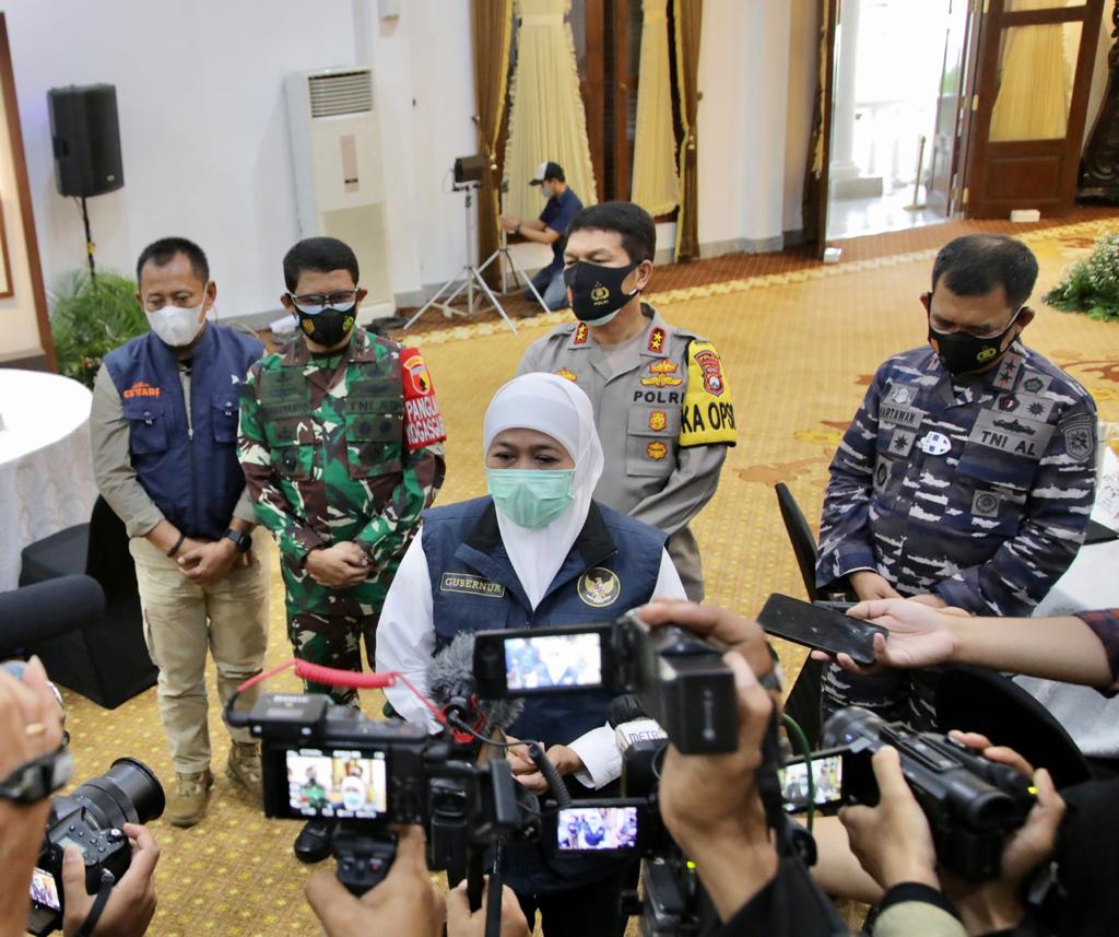 Khofifah Minta Dukungan Media Tekan Lonjakan Corona