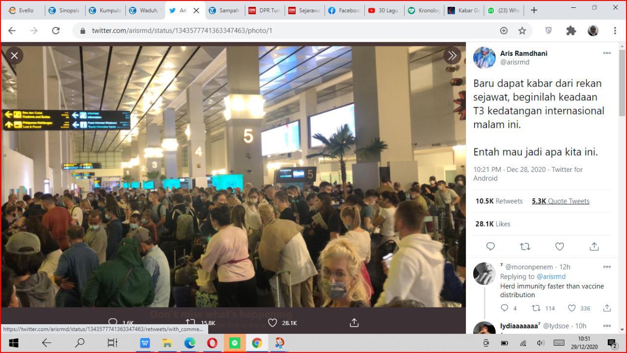 Kerumunan WNA di Terminal 3, Otoritas Bandara Diminta Tegas Terapkan Prokes