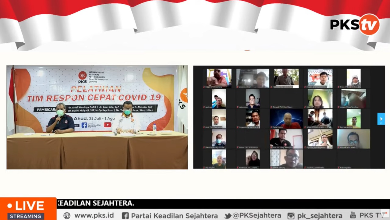 Ikut Pelatihan TRCC, PKS Jatim Maksimalkan Penanganan Covid-19