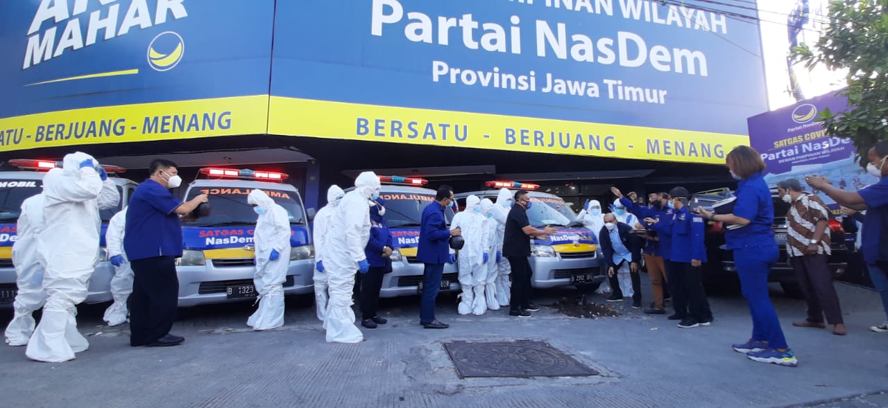 5 Ambulans Covid-19 NasDem Jatim Gratis Layani Masyarakat