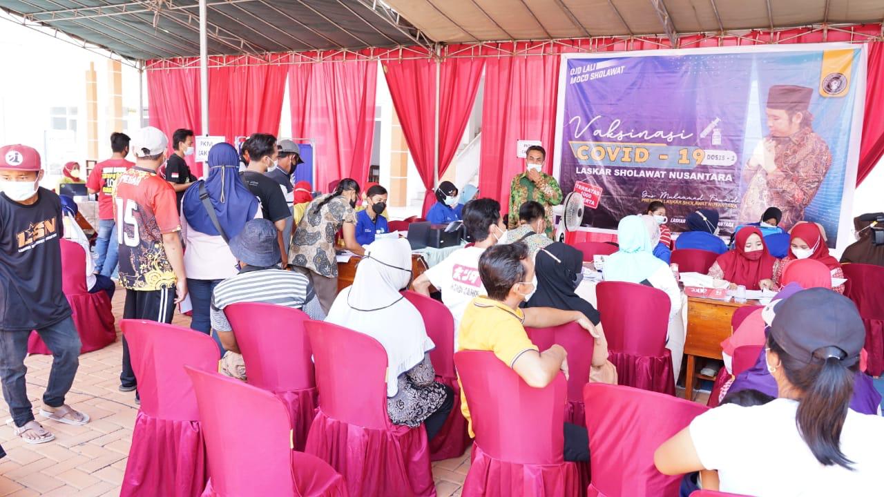 Gerindra Jatim dan Laskar Sholawat Nusantara Gelar 1000 Vaksin Kedua