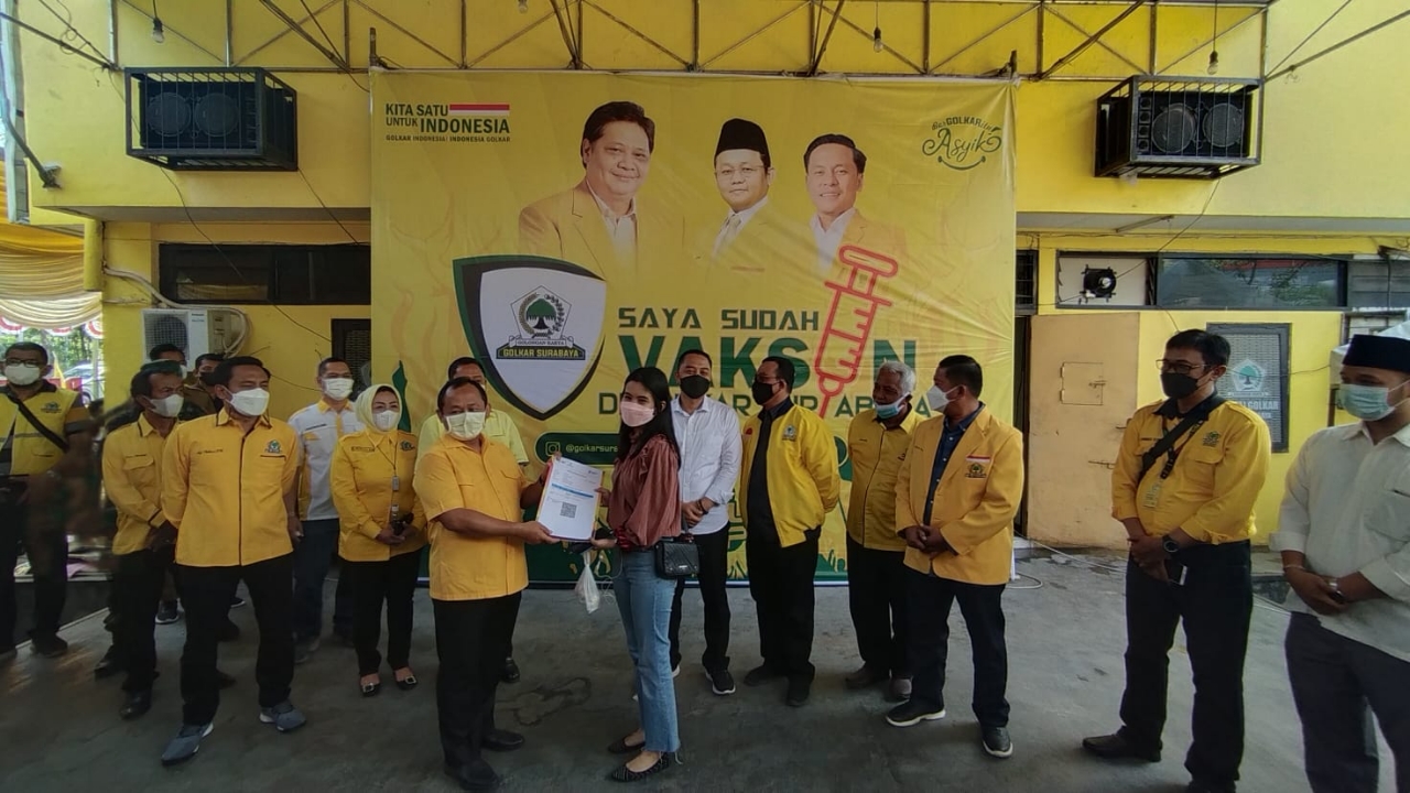 Golkar Surabaya Lakukan Vaksinasi Covid-19 1000 Dosis