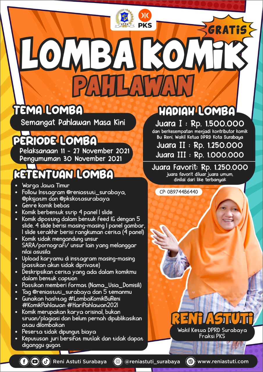 Rayakan Hari Pahlawan, Reni Astuti Adakan Lomba Komik