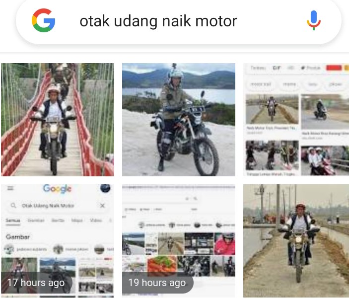Ketik &ldquo;Otak Udang Naik Motor&rdquo; di Google, Muncul Gambar Jokowi