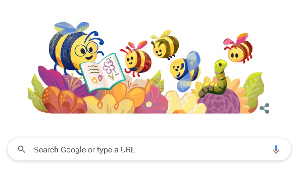 Google Doodle Tampilkan Lebah di Hari Guru, Ini Maknanya