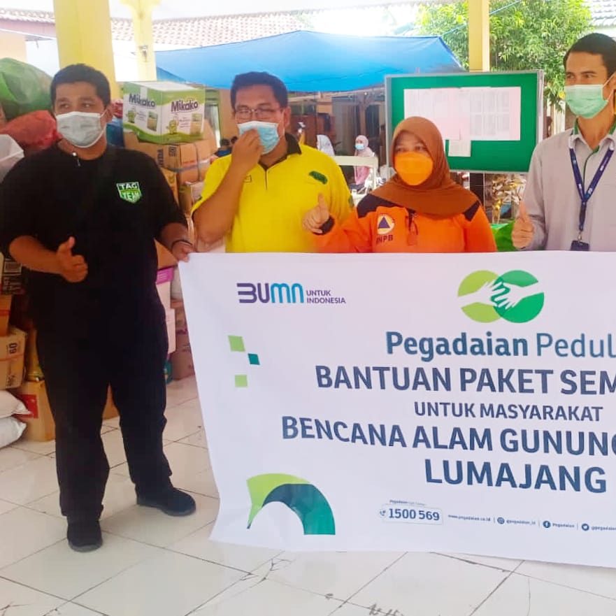 Gerak Cepat PT Pegadaian Bantu Korban Erupsi Semeru