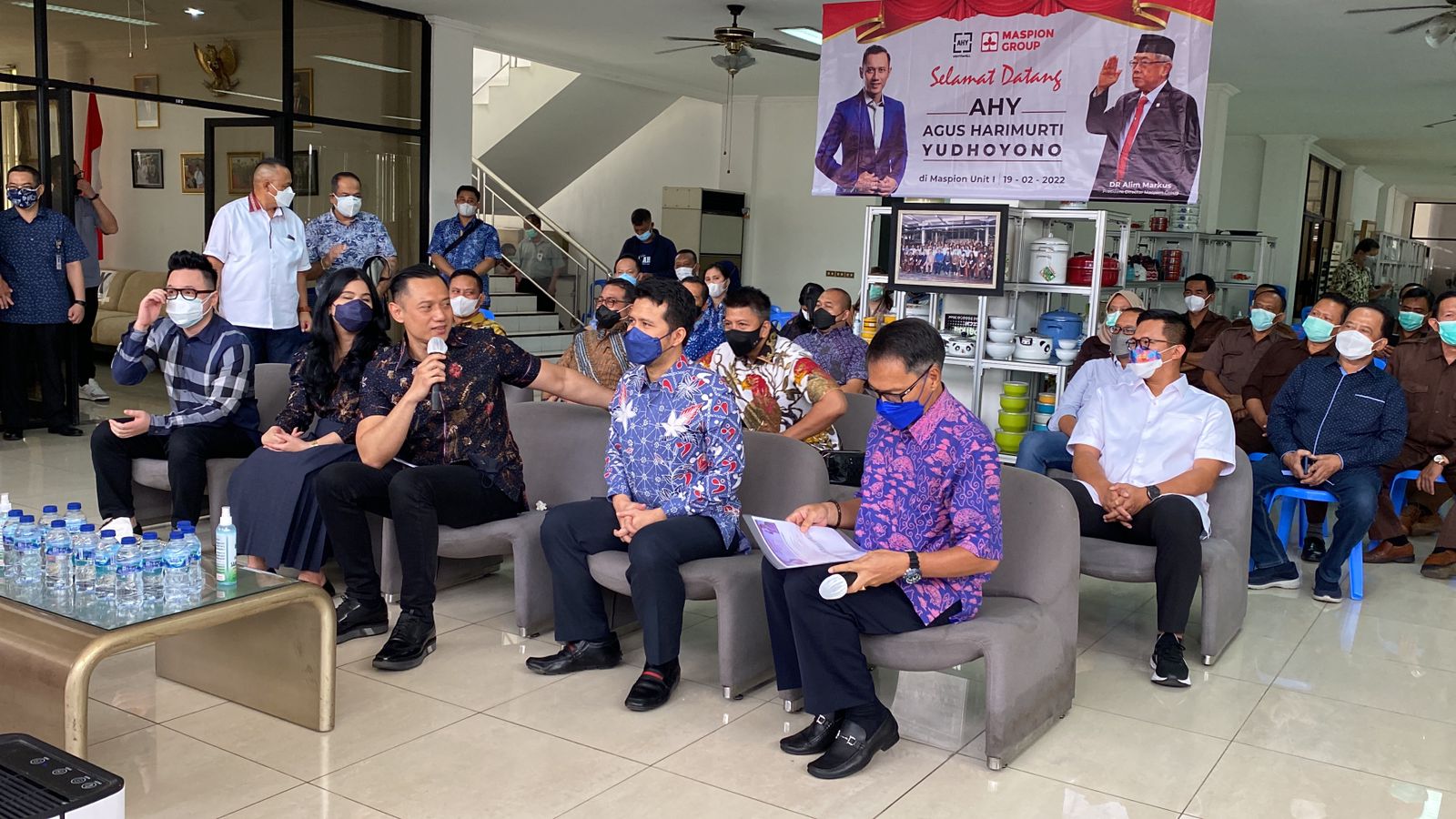Kunjungi Pabrik Maspion di Sidoarjo, AHY Didoakan Jadi Presiden