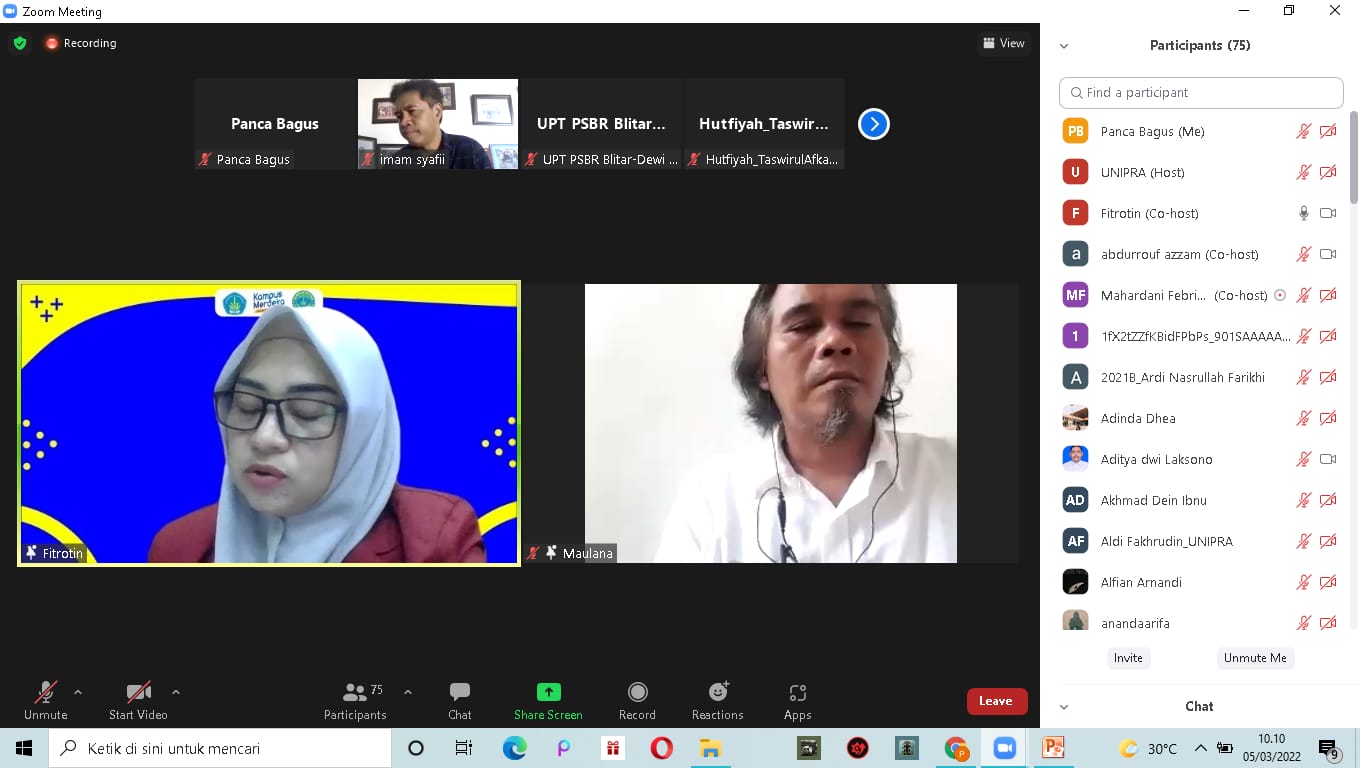 Unipra Gelar Webinar Pers Sebagai Pilar Mengawal Demokrasi