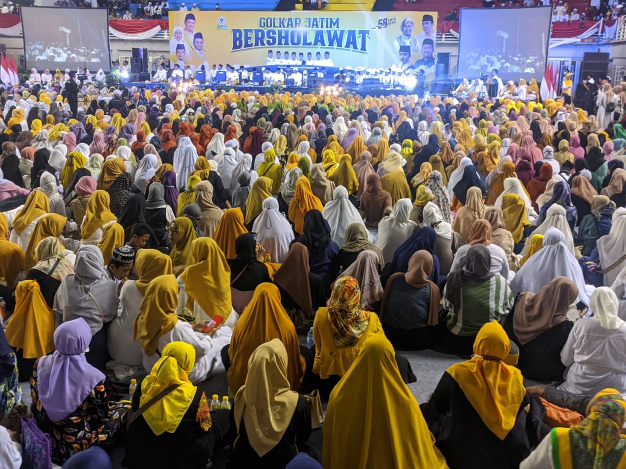 Puncak HUT ke-58, Golkar Jatim Bersholawat di Gresik