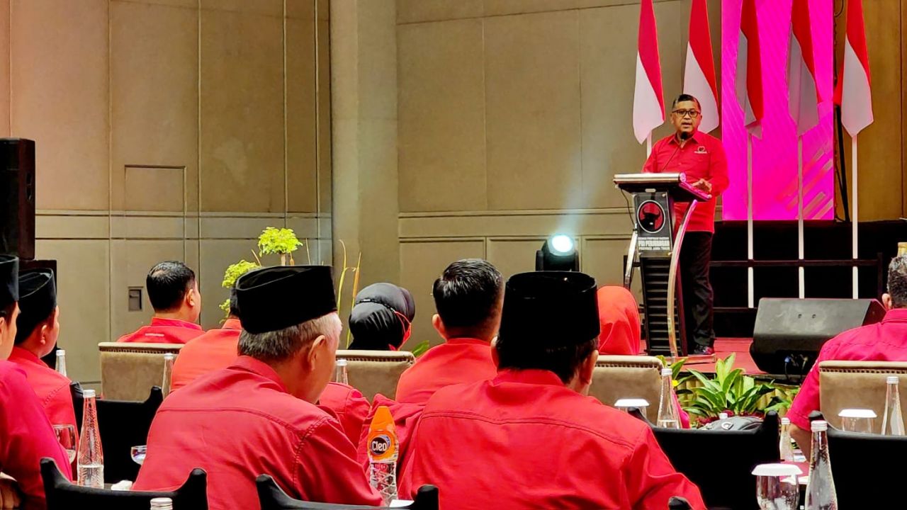 Sekjen PDI Perjuangan Hasto Bawa Pesan Mega di Rakernis, Simak Ini