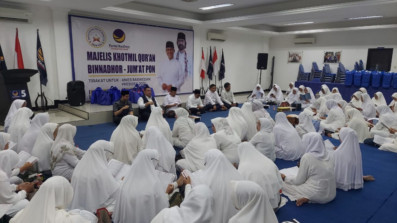 Tirakat Menangkan Anies, NasDem Jatim Launching Majelis Quran Binnadhor Jumat Pon